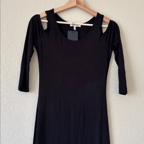 Monteau Black Cold Shoulder Maxi Dress- NWT - Image 2