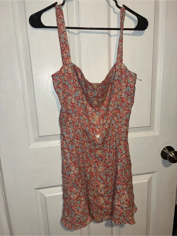 Reformation Jessa Floral Mini Dress in the Pink Dulce size 6 - Image 2