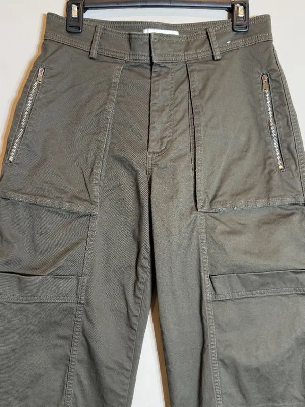 Abercrombie & Fitch Mid-Rise Barrel Utility Pant Women's 27 4 Short Brown NWOT - Image 4