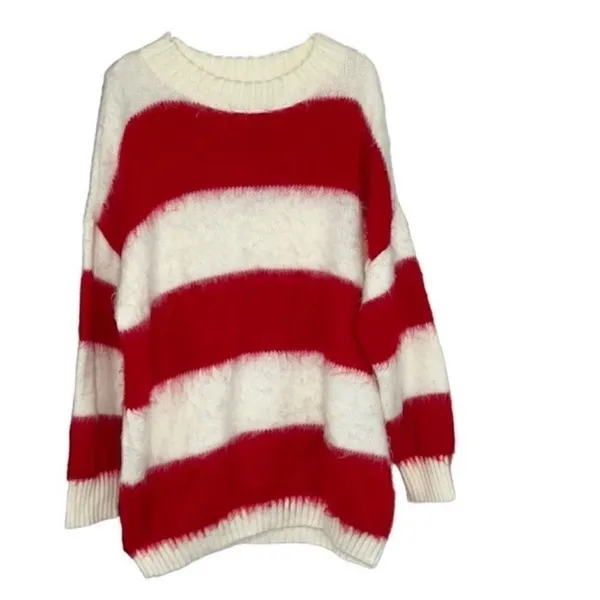 BP Red & White Stripe Oversized
Sweater(Size Medium) - Image 3