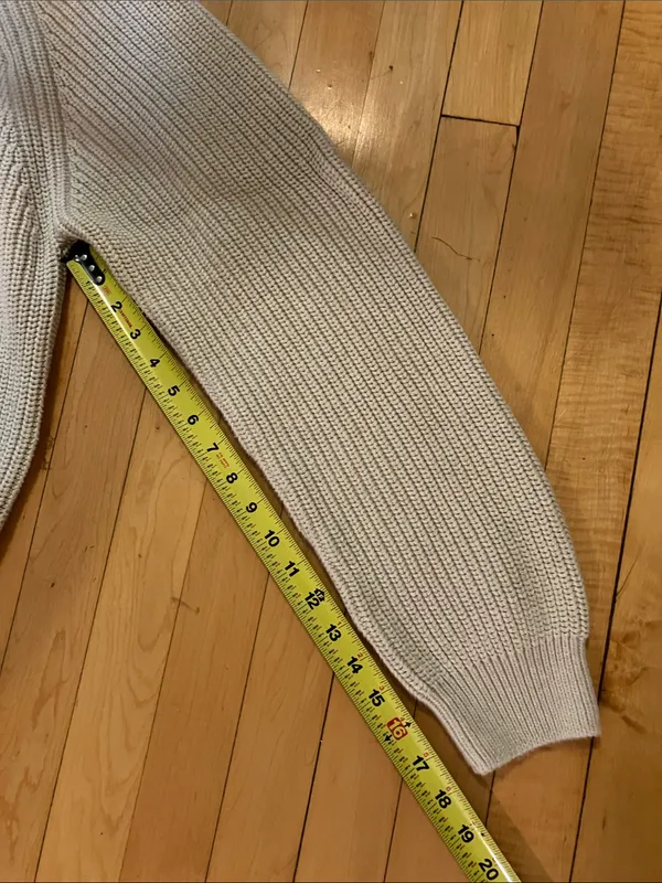 Quince Organic Cotton Fisherman Crew Sweater in Speckled Beige Size XXL - Image 9