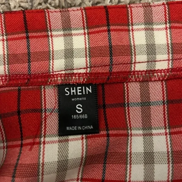 SheIn Red plaid mini skirt - Image 2
