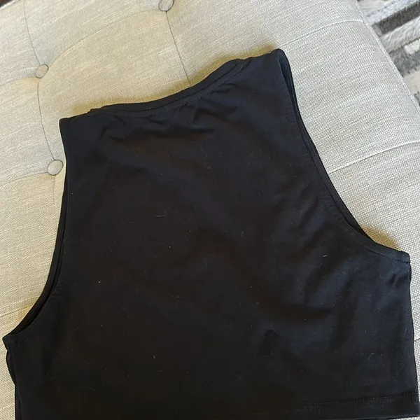 Zara Black‎ Cut Off Cropped Tank Size XL - Image 6