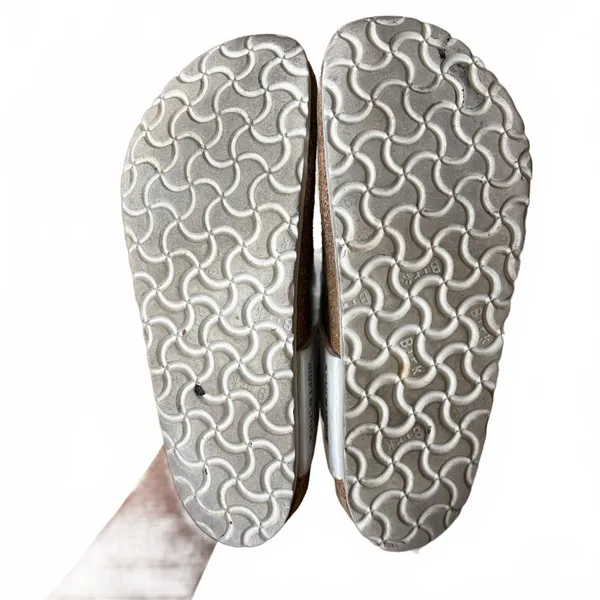 Birkenstock Gizeh Sandals Leather Thong White EU Size 38 Women 7 L7 M5 - Image 5