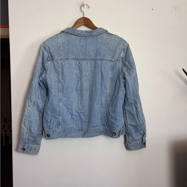 L.L. Bean Vintage Style Light Blue Denim Jean Jacket Size XL - Image 6