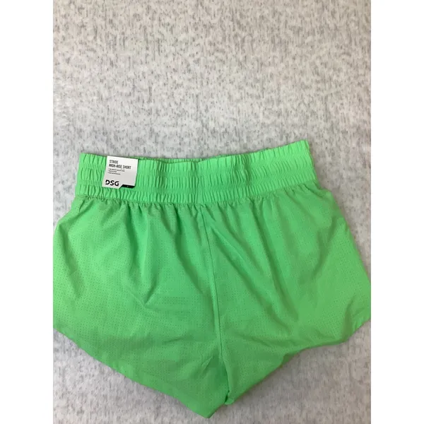 DSG Womens Stride High‎ Rise Short Hyper Lime Green Neon Running Small NEW - Image 3