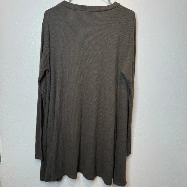 Lulus Sweater Dress Brown Olive Size Extra Large - Image 5