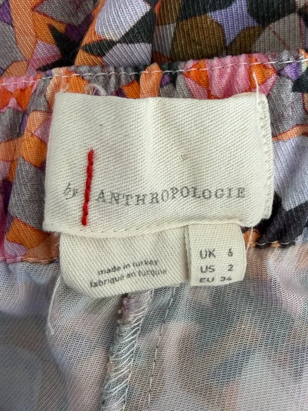 Anthropologie Geometric Straight Wide Leg High Rise Pant Size 2 - Image 10