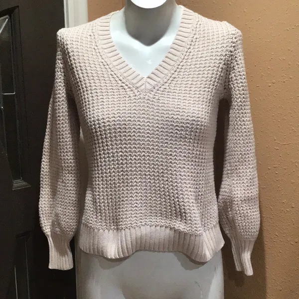 J.Crew beige pullover knit sweater - Image 3