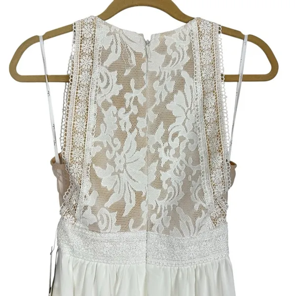 Lulu’s Forever & Always White Lace Maxi Dress Sz XS NWT Bridesmaid Formal - Image 13