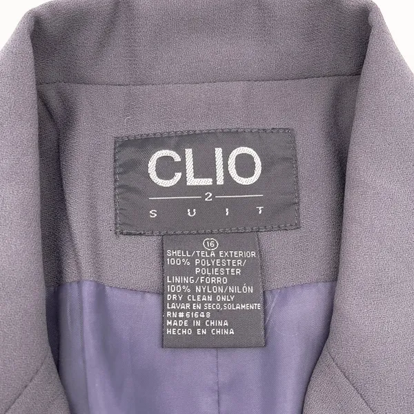 Clio Women Blazer 16 Longline Purple Oversized Career Workwear 90s‎ Minimalist - Image 5