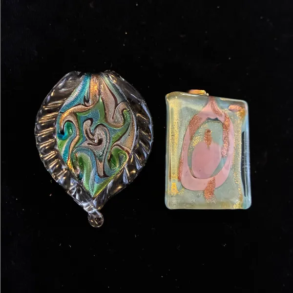 Multicolor Glass Pendant Set and 1 glass ring size 8 - Image 8