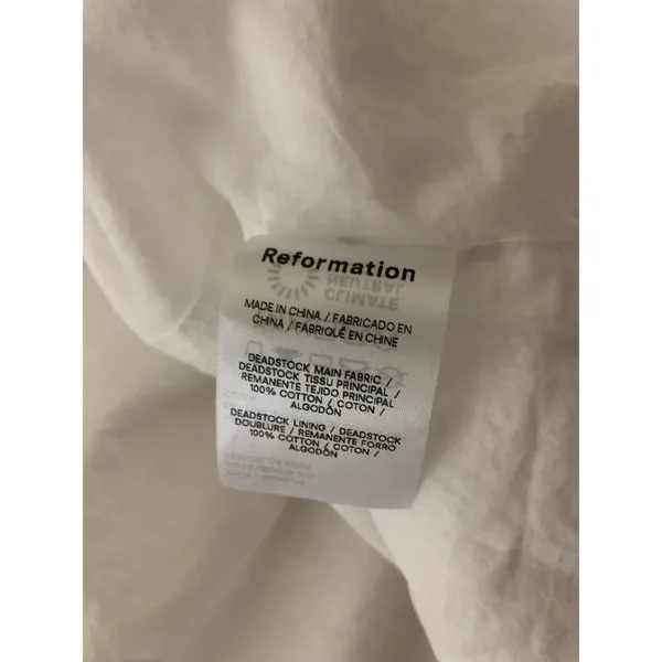 Reformation White‎ Eyelet Midi Skirt Cottagecore Summer 2 No Belt - Image 4