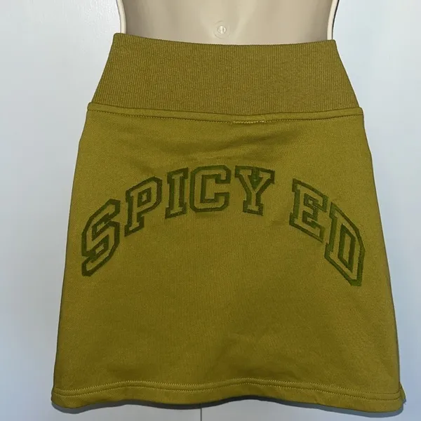 Aelfric Eden Spicy Ed Jersey Knit Mini Skirt Skort Green Women’s S NWT - Image 3