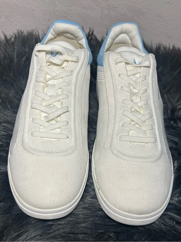 VIVAIA Unisex Casual Sneakers (V Prime) Canvas Low-Top with Light Blue SZ 42 - Image 6