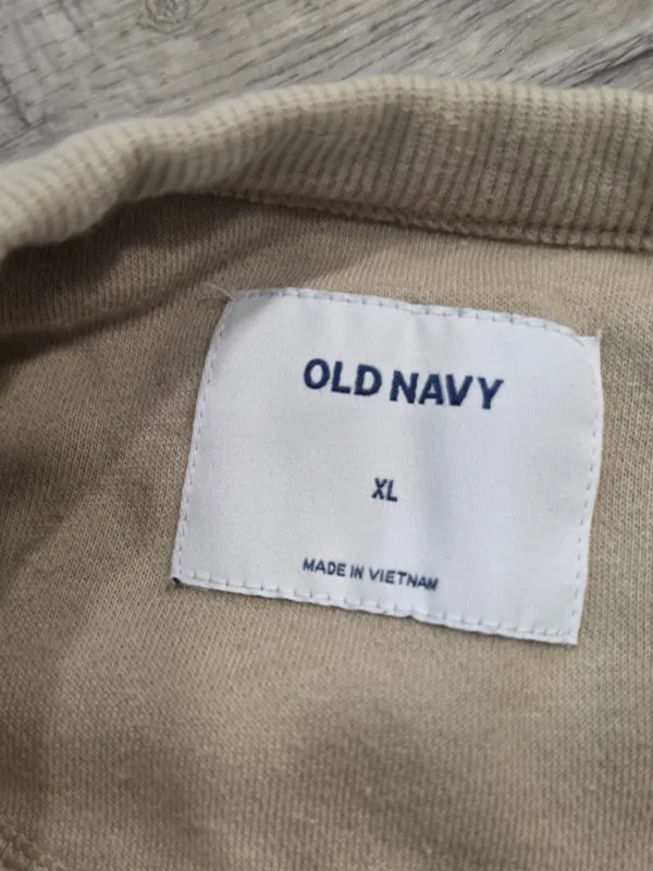 Old Navy Beige Crewneck Sweatshirt XL Cotton Blend Casual Long Sleeve fall winte - Image 3