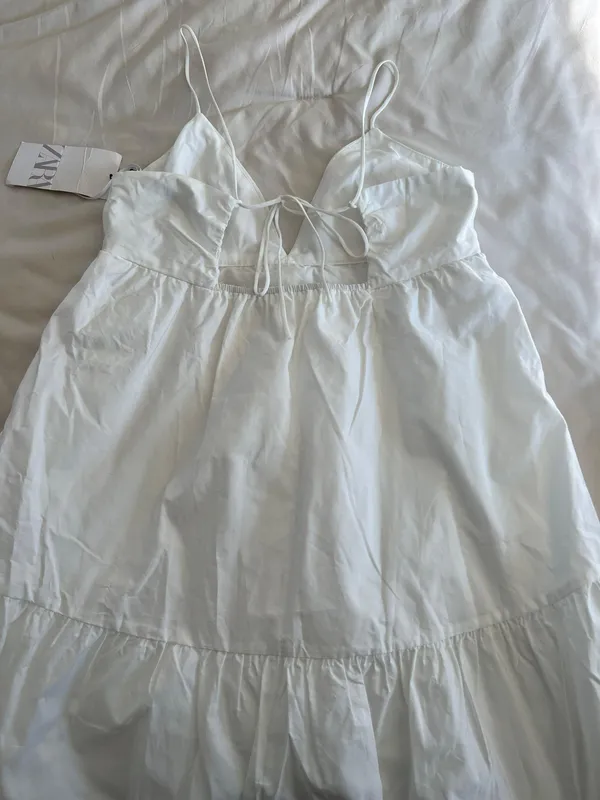 Zara NWT  White Dress - Image 3