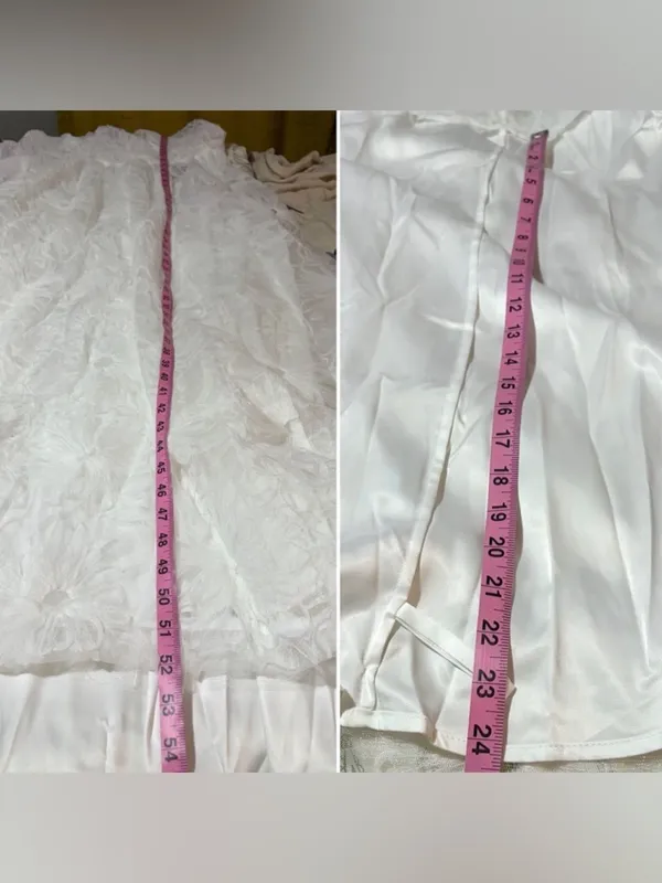 Modcloth Chi Chi London Strapless Sweetheart White Lace Wedding Dress 18 NWT - Image 11