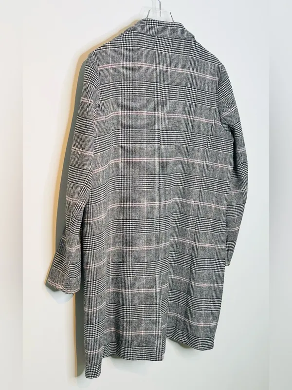 Rails Anders Charcoal Plaid Pink Wool Blend Coat - Image 9