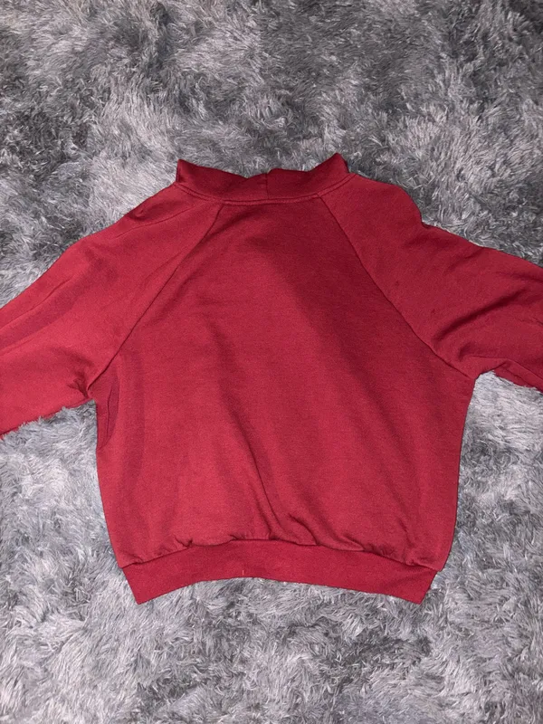 Burgundy Zip-Up Hoodie - Image 5
