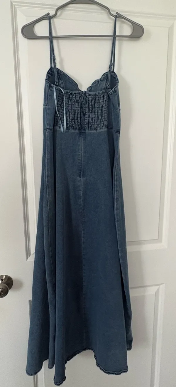Denim Maxi Dress Blue - Image 2