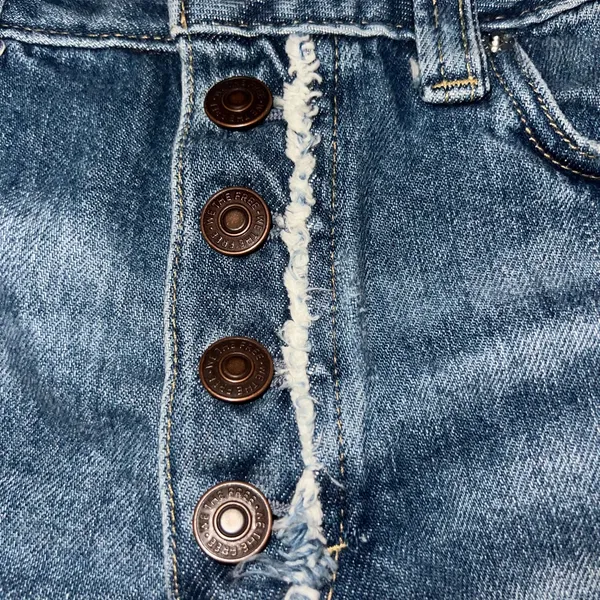 We The Free Button-Up Distressed Denim Shorts - Image 6