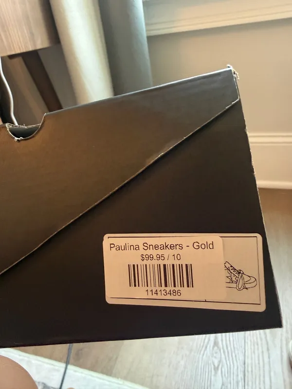 Paulina Sneakers Gold Size 10 - Image 5