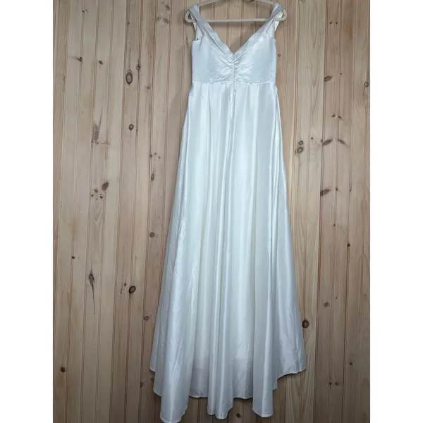 NWT Lulus Extraordinary Vow White Off-the-Shoulder Maxi Dress with Pockets Sz M - Image 5