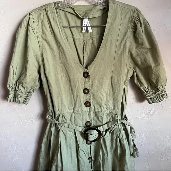 Live 4 Truth Sage Green Button Down Safari‎ Dress - Image 3
