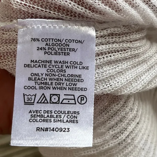 LOFT Women's White Semi Sheer Sleeveless Knit Top Size XS. NEW! - Image 5
