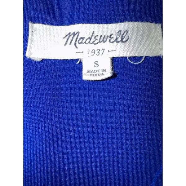 Madewell Sleeveless Mini Dress Womens Small Blue Pintuck Tiered‎ Fit Flare 39144 - Image 3