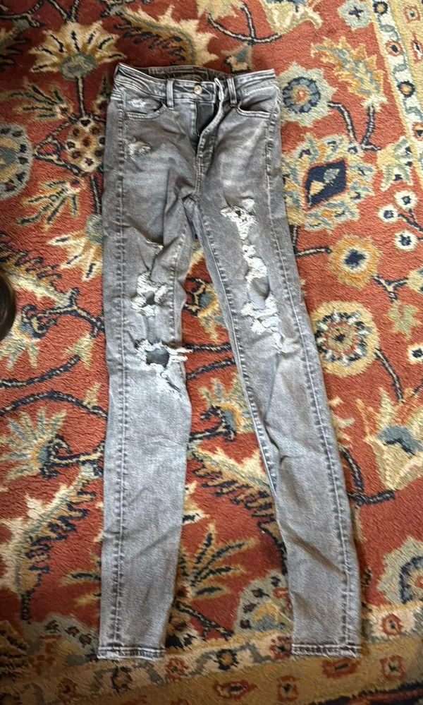 American Eagle Outfitters Faded Black Jeans - Image 5