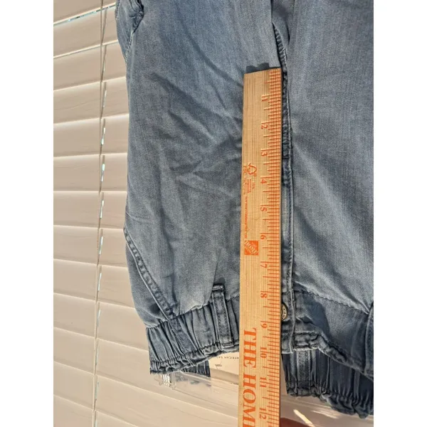 NEW American Eagle Denim‎ Relaxed Mom Jogger Sz 0 Medium Wash Cargo High Rise - Image 6