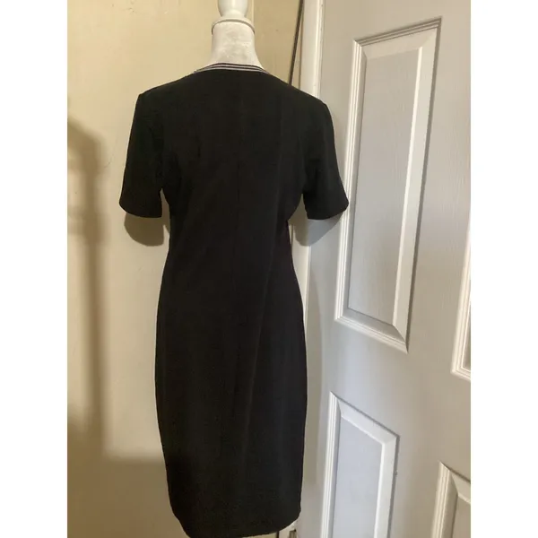 Michael Stars Black Ringer Neck Short Sleeve Midi T-Shirt Dress 1027ATH Mens M - Image 3