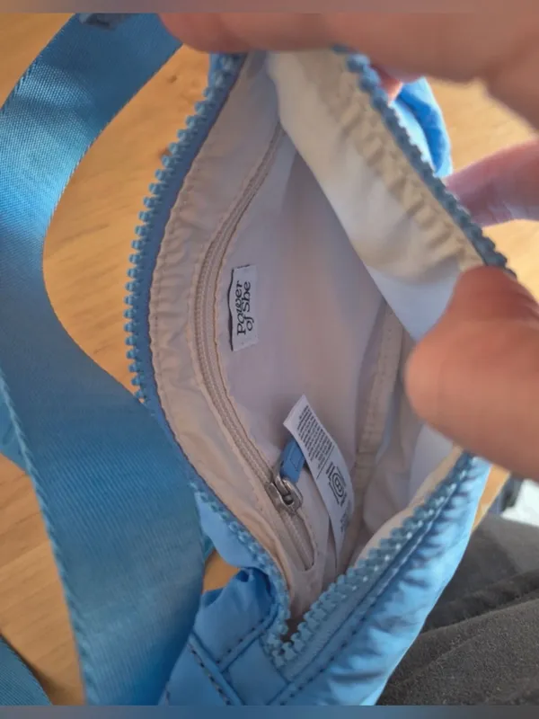 Athleta All About Mini Crescent Bag Blue Like new! - Image 3