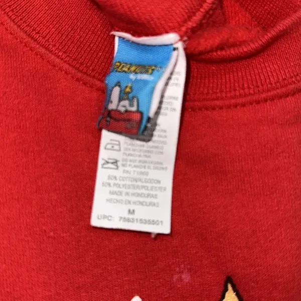 Peanuts Charlie Brown red sweatshirt size medium vintage Christmas - Image 6
