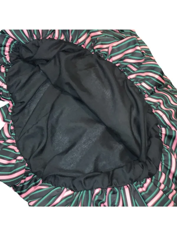 Wicked Movie Paul Tazewell sz L Striped Bubble Skirt Women's pink green Broadway - Image 6