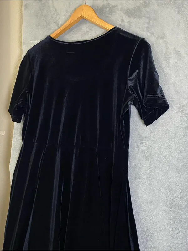 90s grunge Velvet Witchy Whinsigoth Halloween Fall‎ dress size Large - Image 10