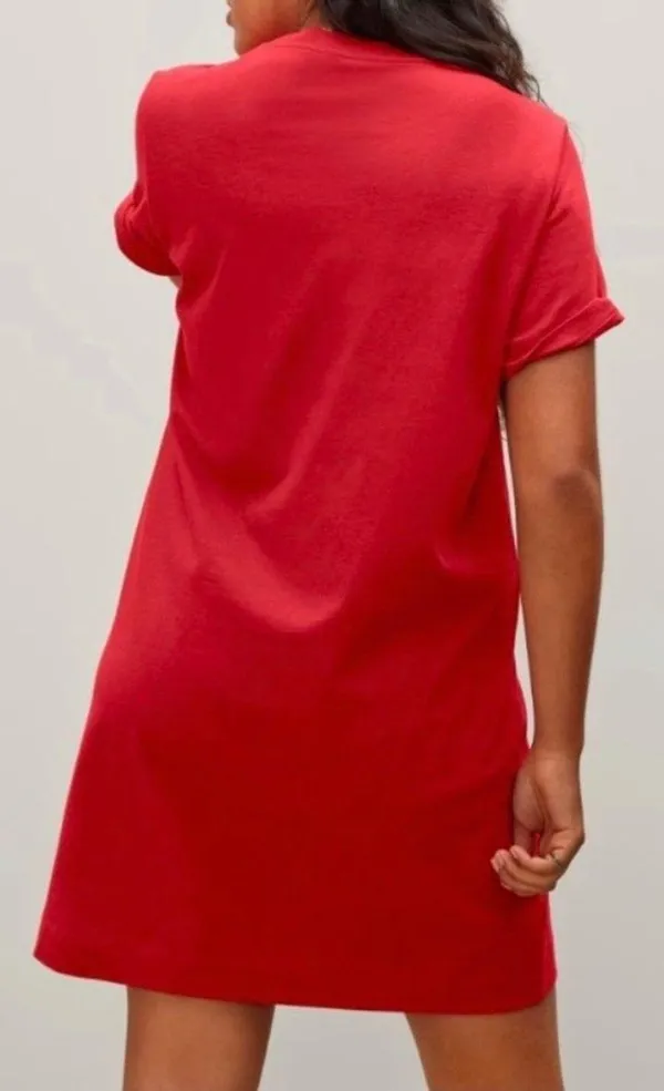 Everlane Dress The Weekend Tee Pocket Crewneck Short Sleeve Red XXS - Image 2