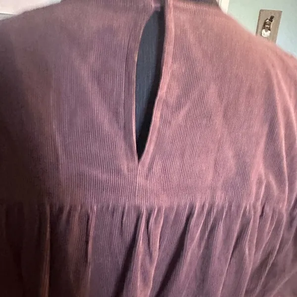 Altar’d State Brown Oversized Shift Dress Cap Sleeve Boho Chic Size S - Image 7