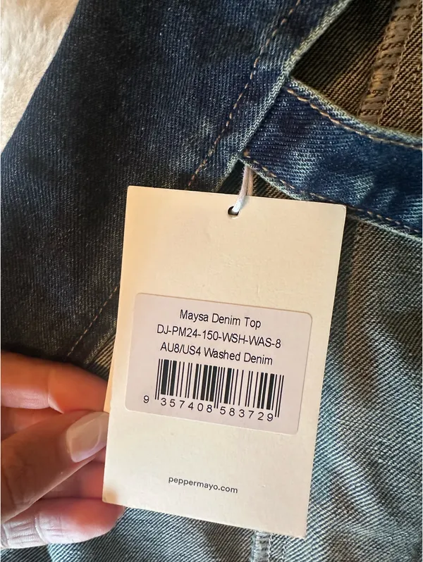 Peppermayo maysa denim top - Image 6