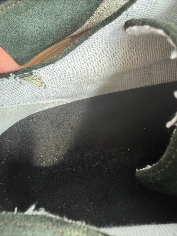 James Perse Suede Gumshoe Striped Sneaker Hunter Green - Image 4
