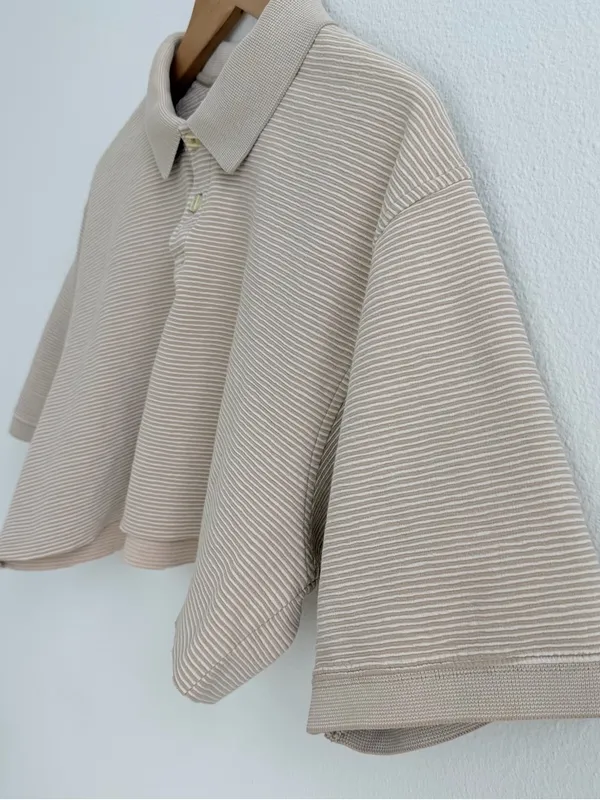 Geoffrey Beene cropped polo shirt - Image 4