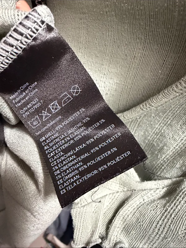Divided by H&M‎ Ribbed Olive Green Women's Top Casual Size Small - Image 7