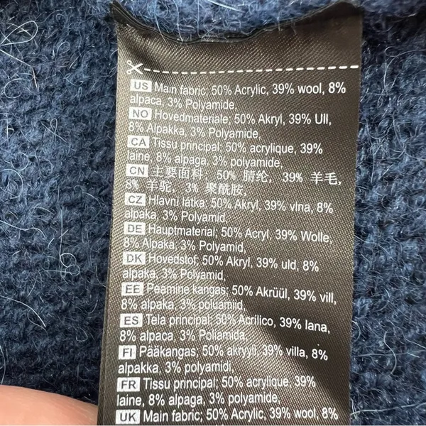 NWT Kari Traa Ringheim‎ Knit Sweater Blue fair isle sz XS - Image 6