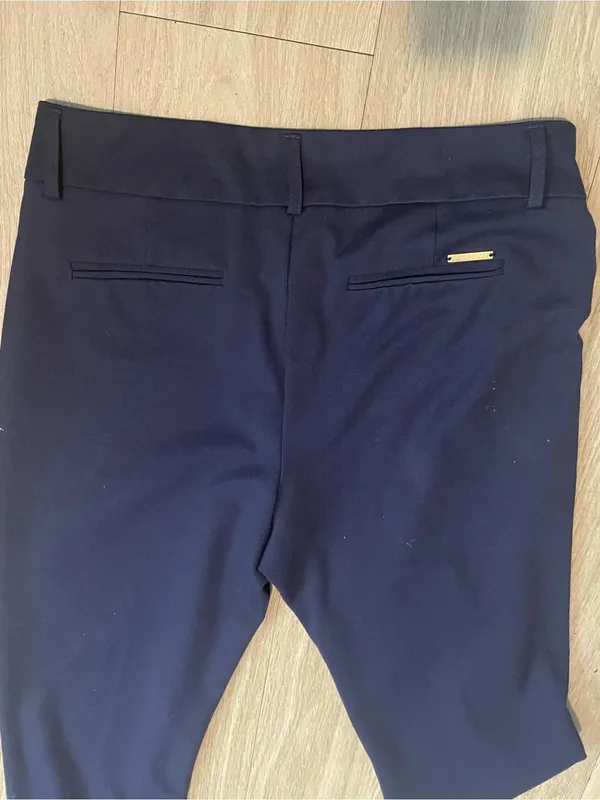 MICHAEL Michael Kors Navy Straight-Leg Womens Trousers - Image 3