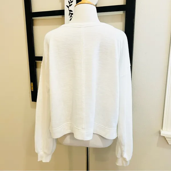 aerie White Long Sleeve Top XS - Image 4