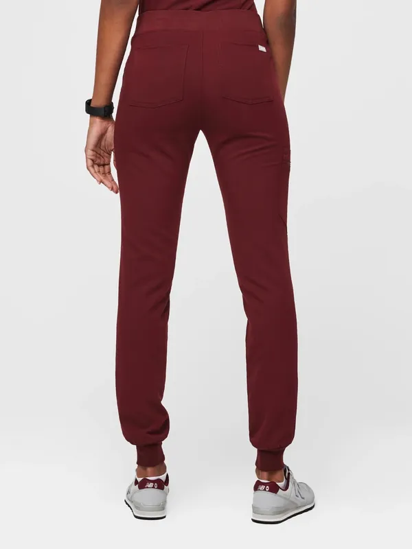 Figs Zamora Jogger Scrub Pants Burgundy Maroon Size Small - Image 2