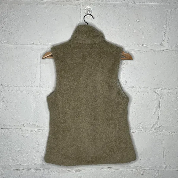 Patagonia Los Gatos Fleece Vest Cozy Outdoor Casual Women Tan Zip‎ Up Medium - Image 3