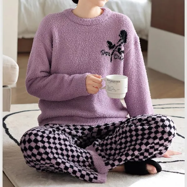 Y2K Women’s loungewear Set with Rose Print - Image 6
